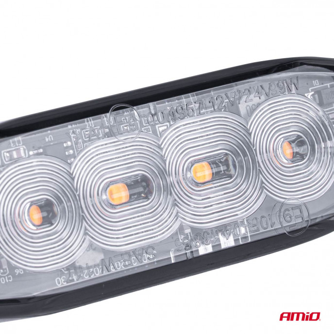 LED Waarschuwingslamp 4 LED R65 R10 12-24V AMIO-02298