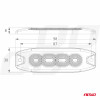 LED Waarschuwingslamp 4 LED R65 R10 12-24V AMIO-02298