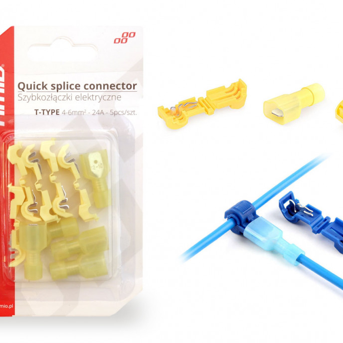 T-Type Quick Connect Connector 04-6mm2 24A 5st blister