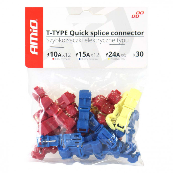 T-Type Quick Connect Connector 30st mix