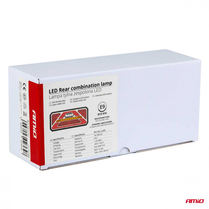 LED-achterlicht AMiO RCL-02-L dynamisch, links