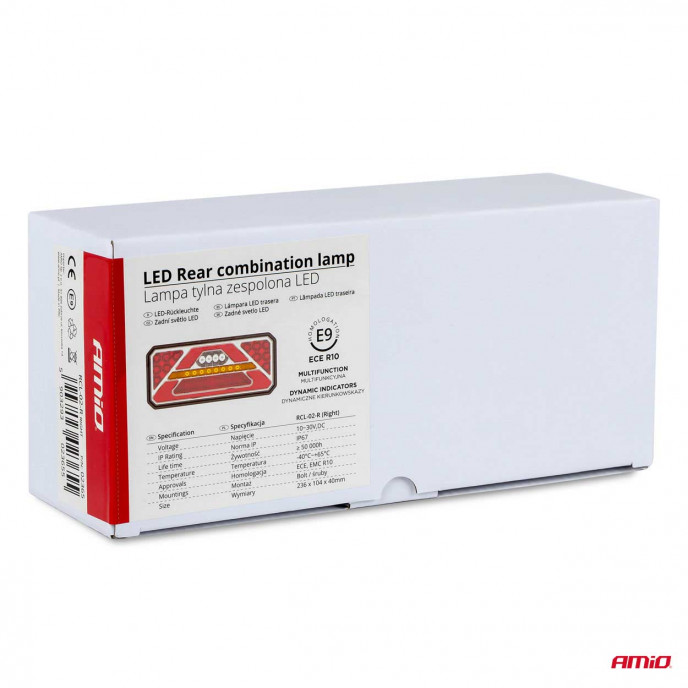Led-achterlamp AMiO RCL-02-R dynamisch, rechts