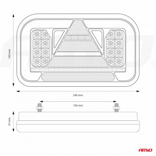 Led-achterlamp AMiO RCL-03-R dynamisch, rechts