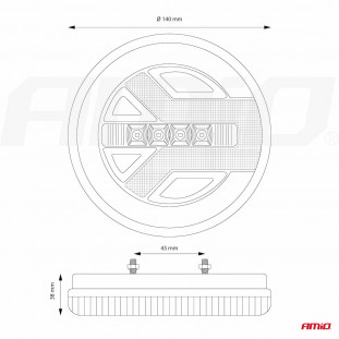 Led-achterlamp AMiO RCL-06-LR links/rechts