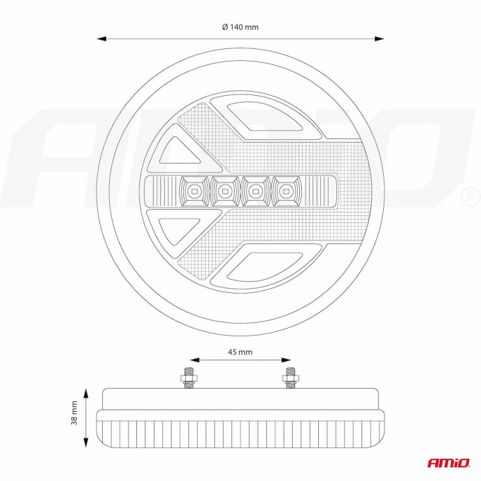 Led-achterlamp AMiO RCL-06-LR links/rechts