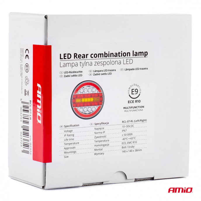 Achtercombinatie LED-lamp AMiO RCL-07-LR dynamisch links/rechts