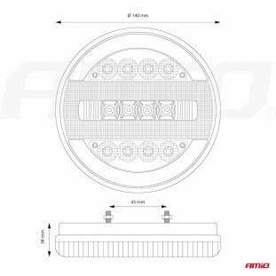 Achtercombinatie LED-lamp AMiO RCL-07-LR dynamisch links/rechts