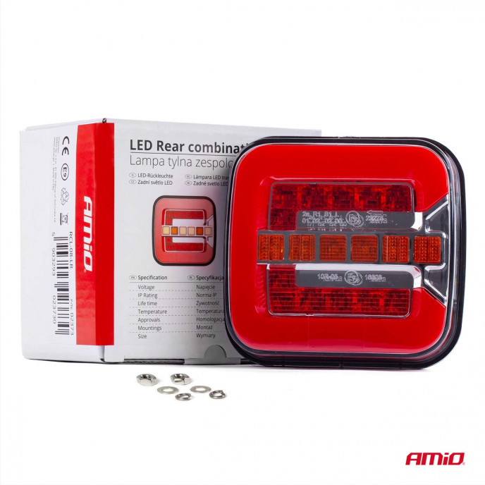 Led-achterlamp AMiO RCL-08-LR dynamisch links/rechts