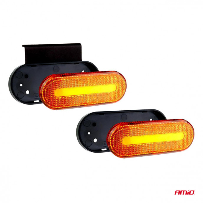 Markering omtrek LED-lamp AMiO OM-01-O ovaal, oranje