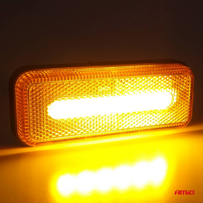 Markeringsomtrek LED-lamp AMiO OM-02-O rechthoekig, oranje