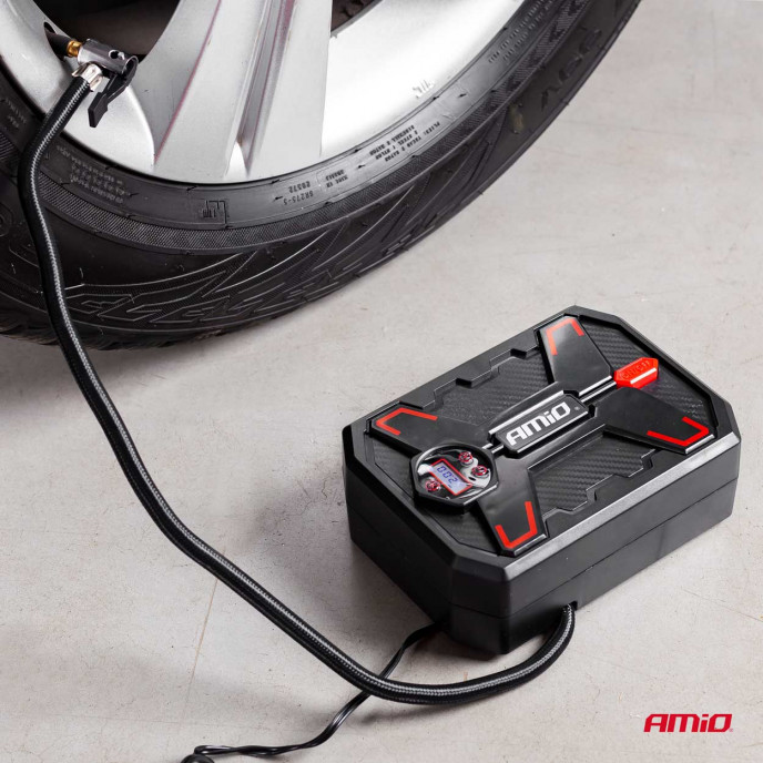 Auto Luchtcompressor met digitale manometer en LED-verlichting 12V Acomp-11