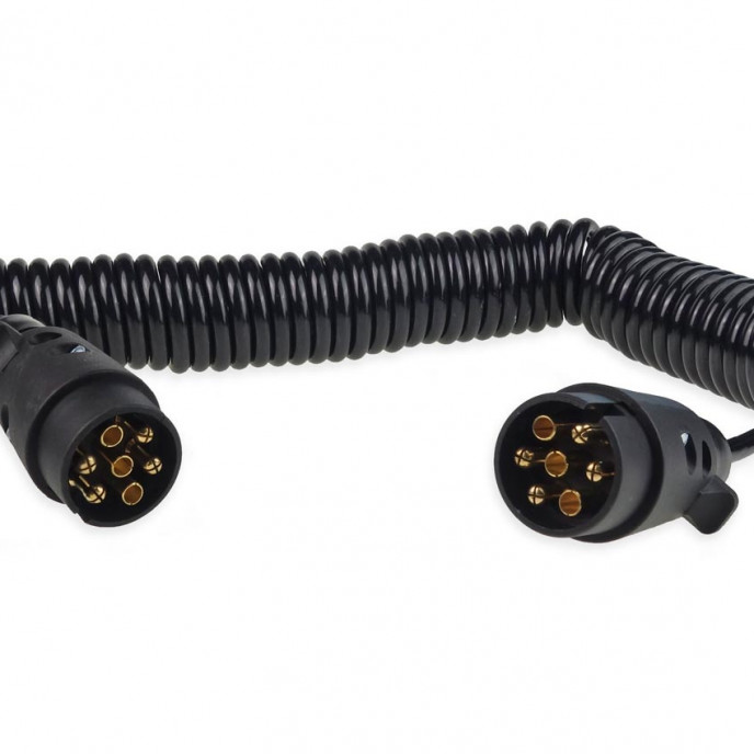 7PIN Spiraalkabel 12V 6 m