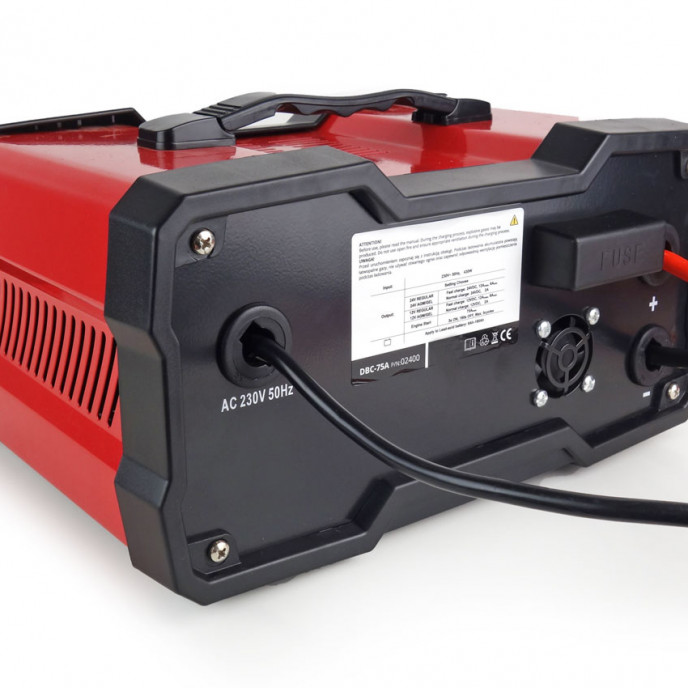 Acculader 12A 12/24V met starthulp 12V 75 A