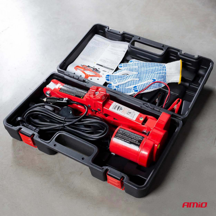 Elektrische schaarkrik met afstandsbediening en reparatiekit 3T 12V AMIO-02406