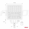 Werklamp AWL12 42 LED FLootlight & Spotlight 9-36V, afm.: 110x110mmm Angel Eyes 