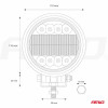 Werklamp AWL14 42 LED COMBO (2 Functies) 9-36V