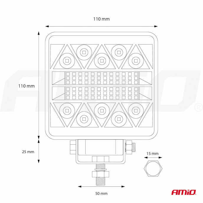 Werklamp AWL15 26LED COMBO 9-36V