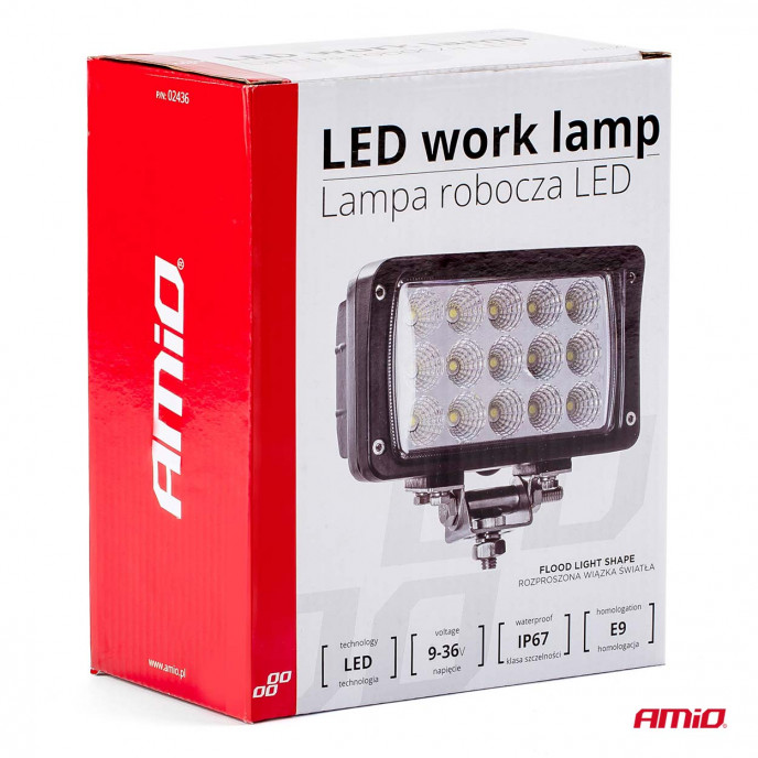 Werklamp AWL22 15LED Floodlight 9-36V, afm: 160x90mm