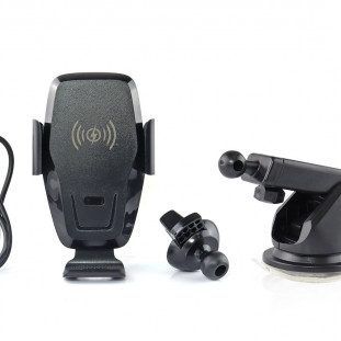 Zuignap Telefoonhouder met Draadloze Oplader PHW-05