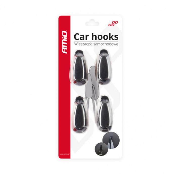 Auto Plastic Haken / organizers met tape 4 stuks