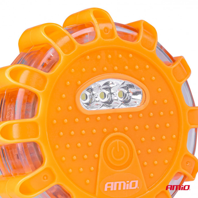 Weg Draagbare LED-waarschuwingslamp met werkende zaklampfunctie 3xAAA IP65 12SMD + 3SMD