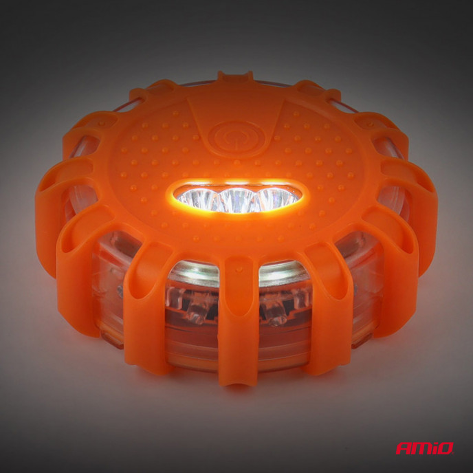 Weg Draagbare LED-waarschuwingslamp met werkende zaklampfunctie 3xAAA IP65 12SMD + 3SMD