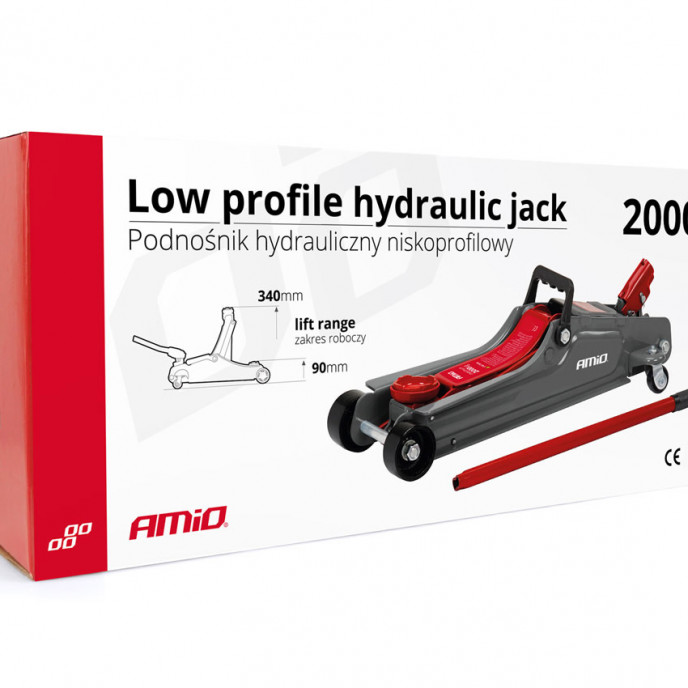 Hydraulische krik met laag profiel 2T CE