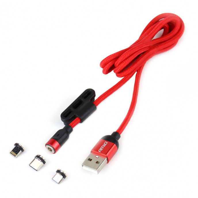 Magnetische poort Combo kabel Lightning/USB C/micro USB 1m UC-08