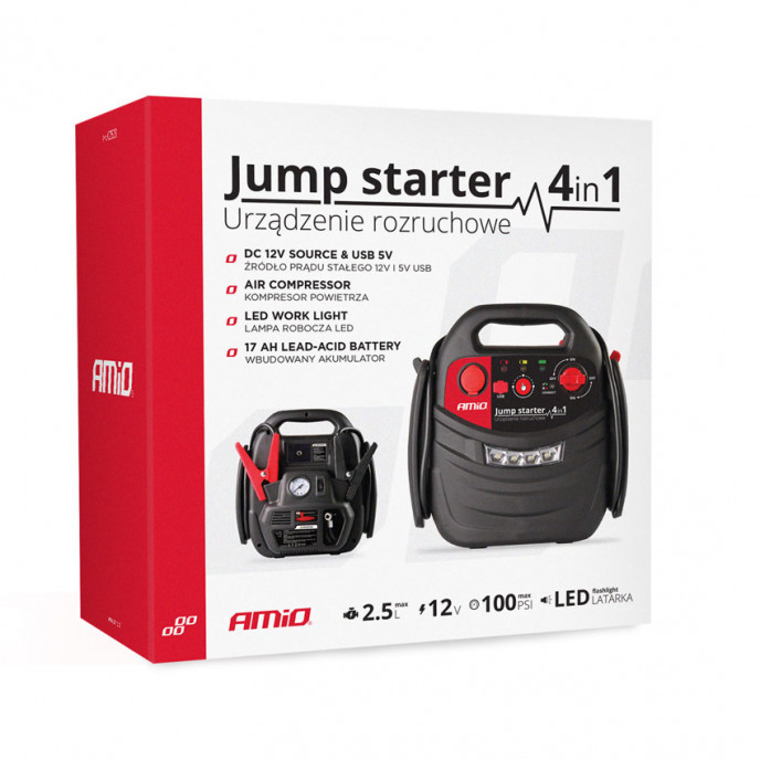 Starthulp 12V 17Ah 900A 4in1 JS01