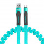 USB naar USB-C veerkabel 1,2 m AMiO UC-14