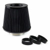 Car Air Conical Filter zwart, universeel, 3 montageadapters AMIO-02546