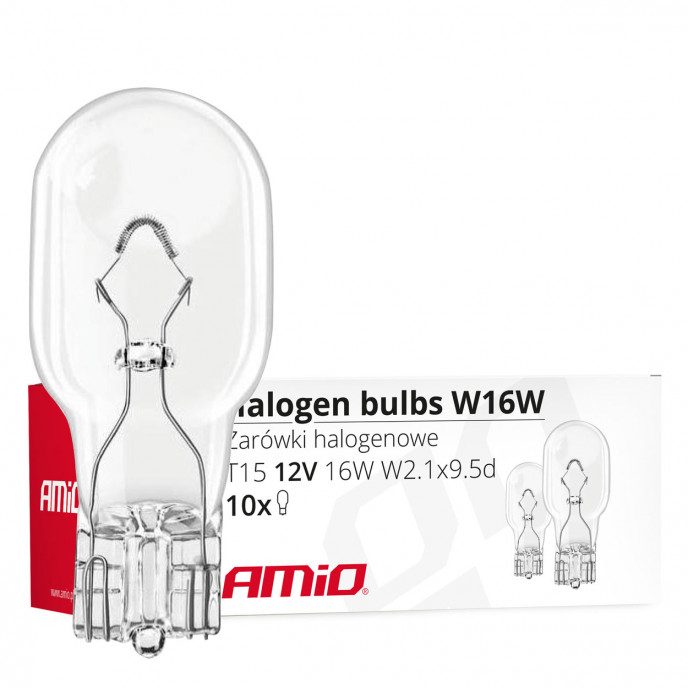 Halogeenlampen W16W T15 16W W2.1x9.5d 12V 10st