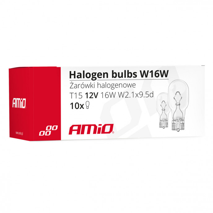 Halogeenlampen W16W T15 16W W2.1x9.5d 12V 10st