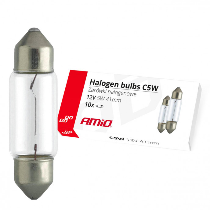 Halogeenlampen C5W Soffitlucht 41mm 12V 10st