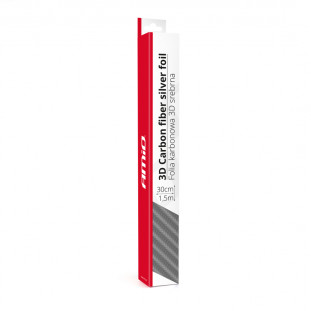 3D CARBON fiber ZILVER folie 30cm x 150cm AMIO-02600