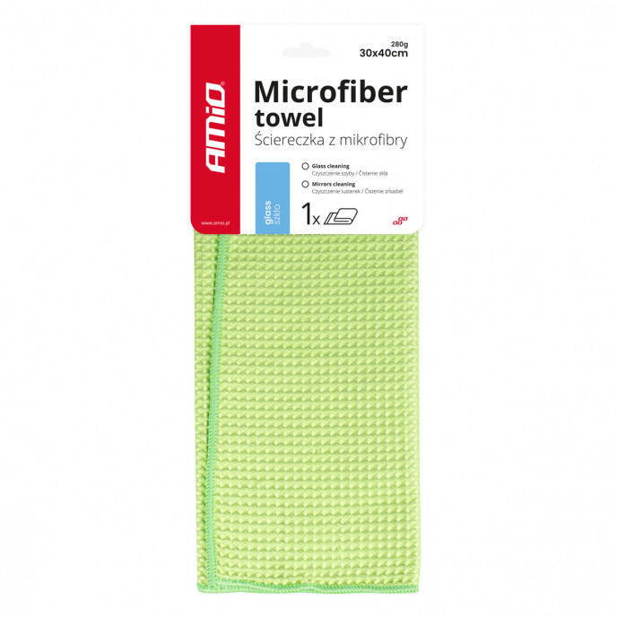 Microvezel poetsdoek voor grove onzuiverheden 30x40cm 280g AMIO-02606