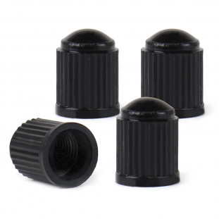 Ventiel dopjes plastic 4 stuks zwart