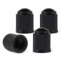 Ventiel dopjes plastic 4 stuks zwart