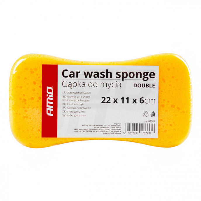 Spons voor autowasstraat AMiO DOUBLE 22 x 11 x 6 cm