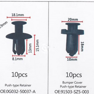 Universele set met 100stuks Automotive clips