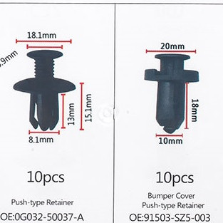 Universele set met 100stuks Automotive clips
