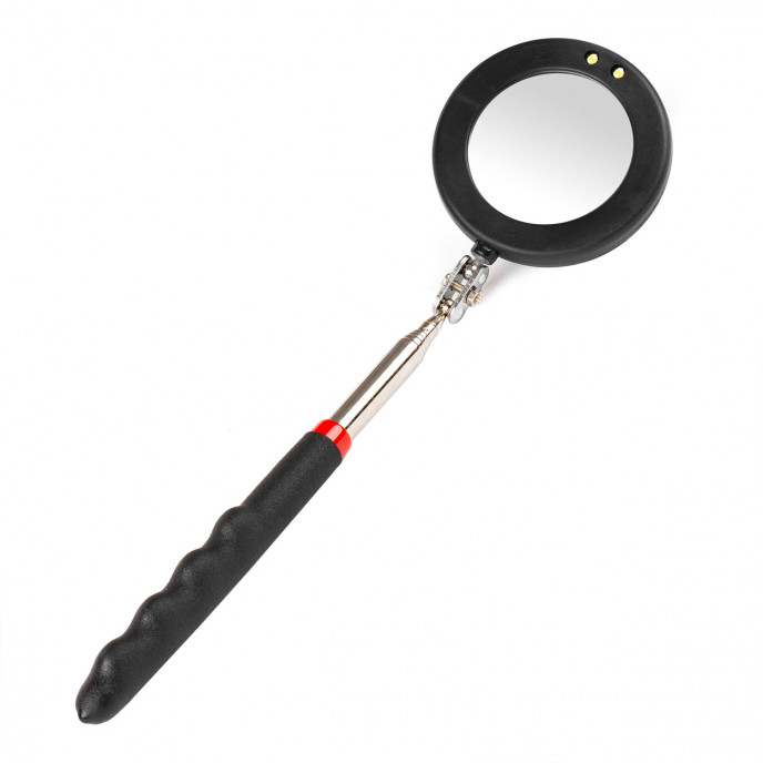 Telescopische inspectiespiegel met LED-lamp