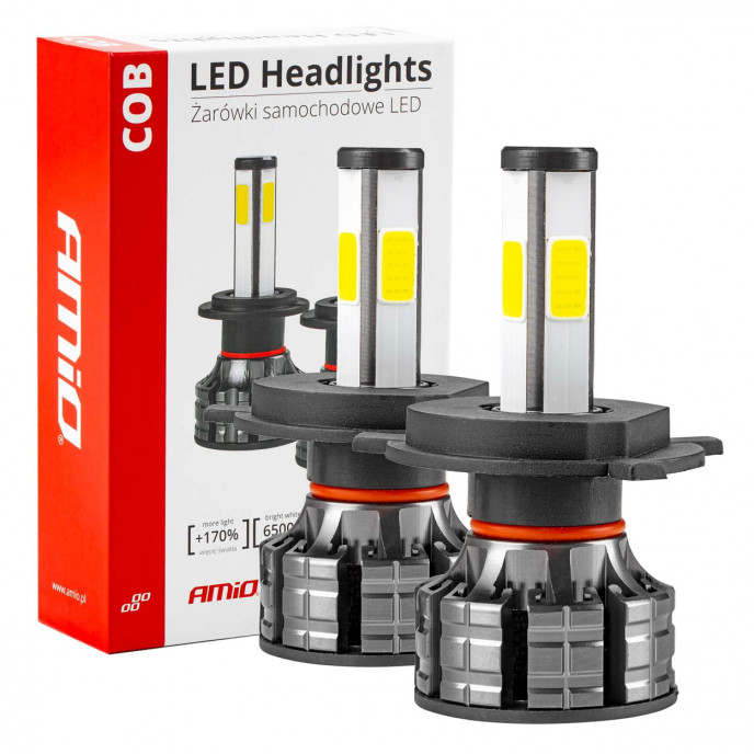 LED-koplampen COB-serie H4 AMiO-02843