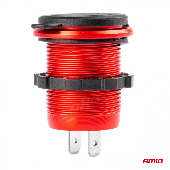 Waterdichte telefoonoplader USB+USB-C 12/24V MOD-09