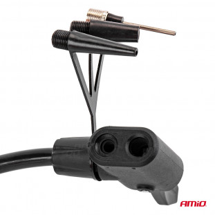 HQ Ø55mm voetpomp met enkele zuiger met manometer en adapters PU06
