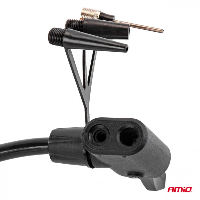 HQ Ø55mm voetpomp met enkele zuiger met manometer en adapters PU06