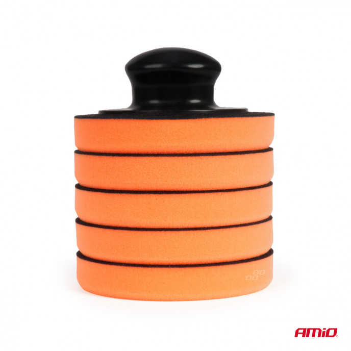 Auto Wax Pad set met Grijper Handvat 10cm, 5st AMIO-02903