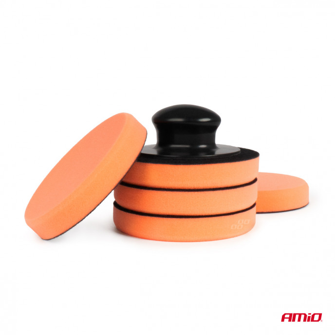 Auto Wax Pad set met Grijper Handvat 10cm, 5st AMIO-02903