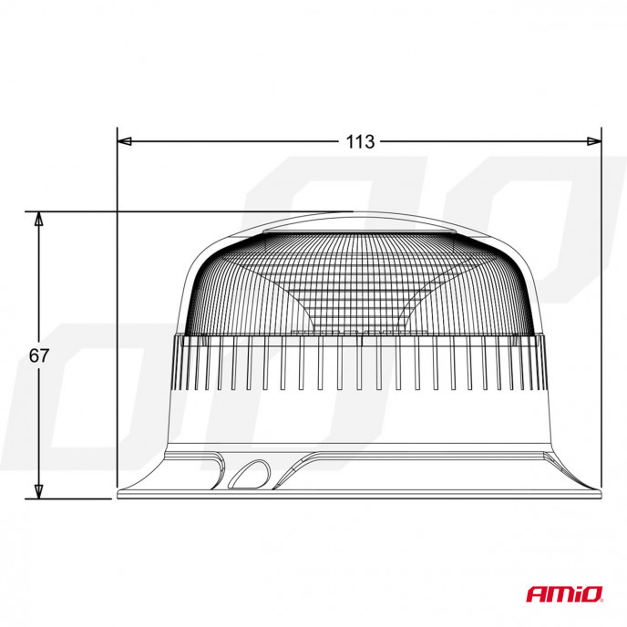 LED Waarschuwingslamp R65 R10 12V 24V W213b AMIO-02926