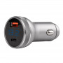 USB-oplader met voltometer 38W PCH PRO-06 USB+USB-C 12/24V
